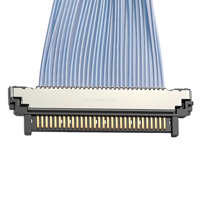 Kabel Koaksial Mikro USL20-30SS-015C 0.4mm Integritas Sinyal Frekuensi Tinggi untuk Kamera yang Diaktifkan 5G