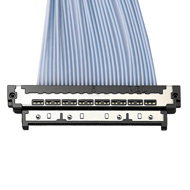 Kabel Koaksial Mikro USL20-30SS-015C 0.4mm Integritas Sinyal Frekuensi Tinggi untuk Kamera yang Diaktifkan 5G