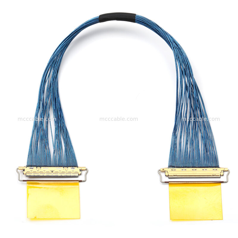 Rakitan Kabel Koaksial Mikro dengan Konektor 20453-040T-01 – Interkoneksi Kecepatan Tinggi OEM Kustom