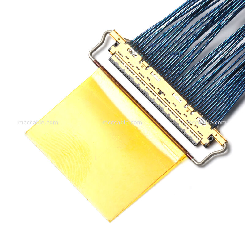 Rakitan Kabel Koaksial Mikro dengan Konektor 20453-040T-01 – Interkoneksi Kecepatan Tinggi OEM Kustom