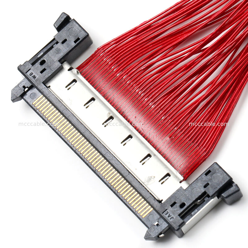 Micro Coaxial Cable Assembly dengan FI-RE51CL Connector   Custom OEM High-Speed Interconnect