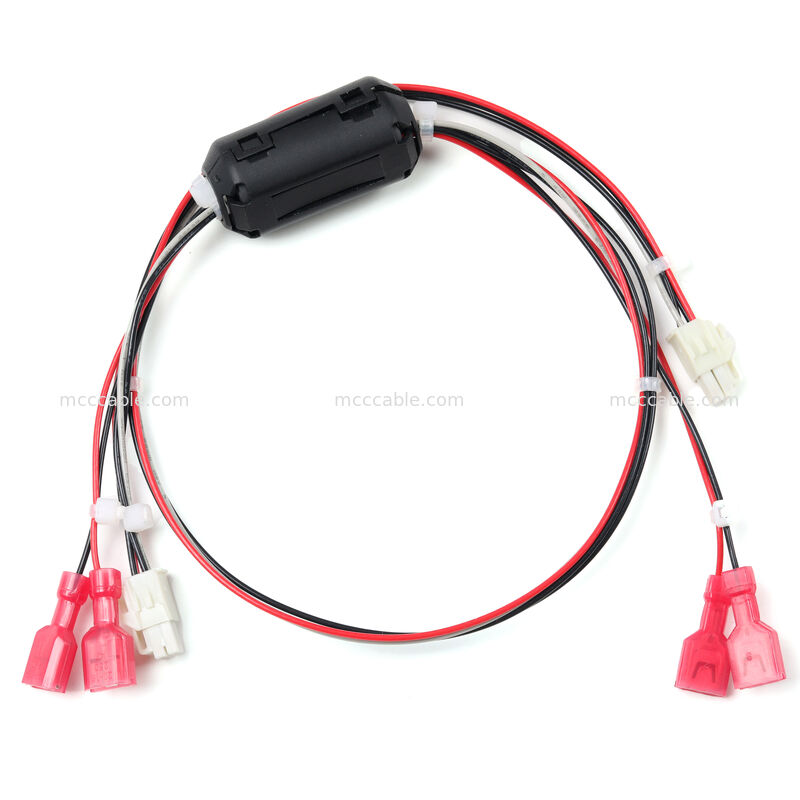 4Pin Nano-Fit ke Terminal Pisau Betina 6.3mm Harness Kabel Daya dengan Inti Ferit
