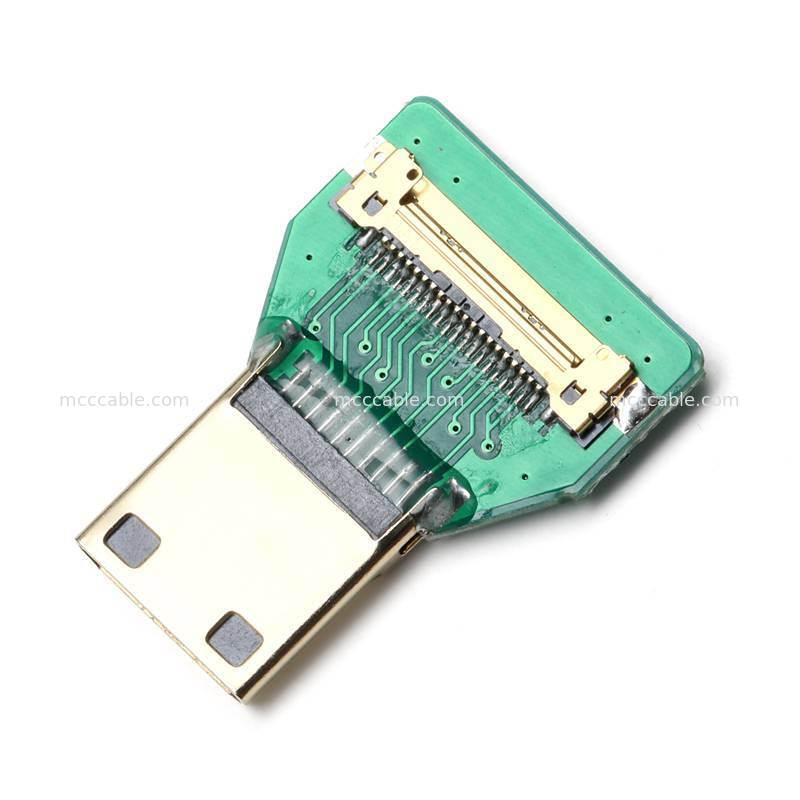 Custom Micro HDMI ke Mini HDMI Micro Coax Kabel Majelis untuk Sistem Tampilan Tertanam