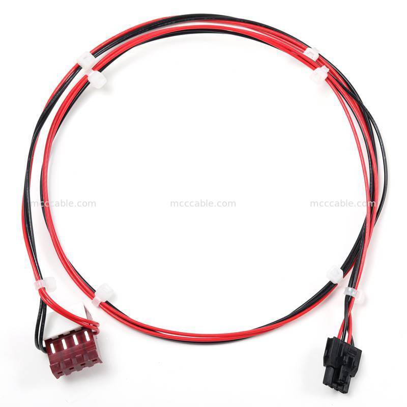 4 Pin Nano-Fit to MTA156 Power Supply Cable Assembly 15V AWG22 Custom Wire Harness