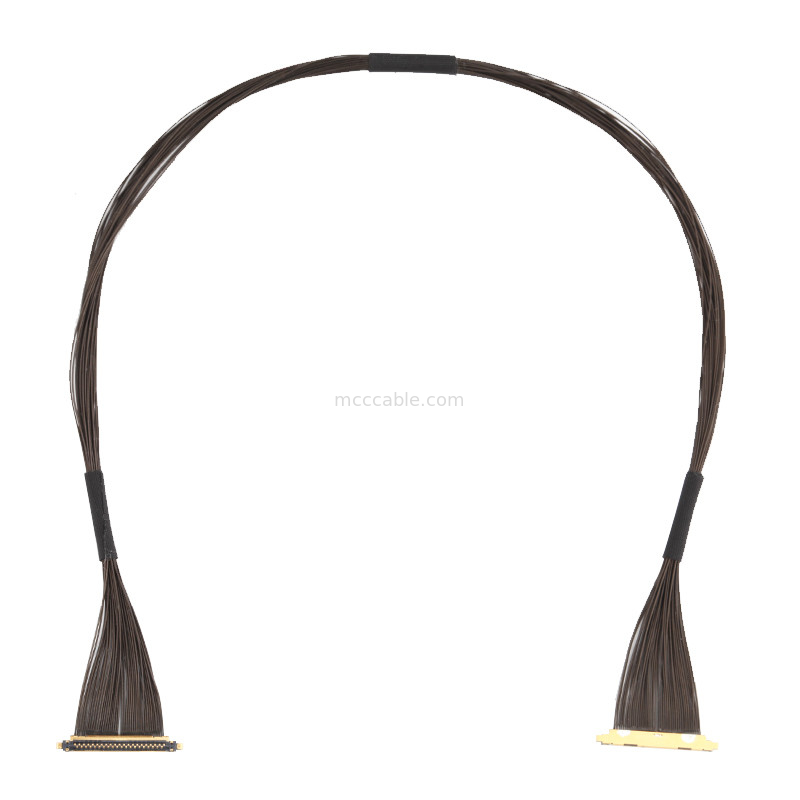 40P UL11130 46AWG Micro Coaxial Cable Assembly 20531-040t-02 IDC Membentuk OEM/ODM