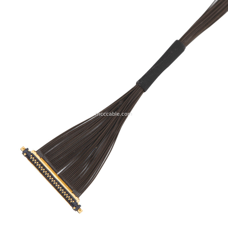 40P UL11130 46AWG Micro Coaxial Cable Assembly 20531-040t-02 IDC Membentuk OEM/ODM