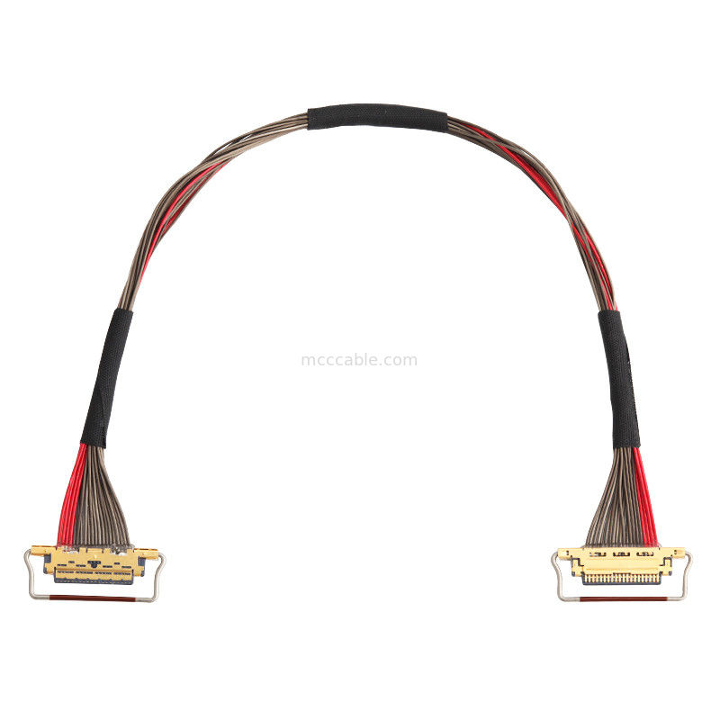 UL EDP LVDS Kabel Koaksial 0.4mm Pitch 20633-220T-01S 20 Pin Panjang kustom