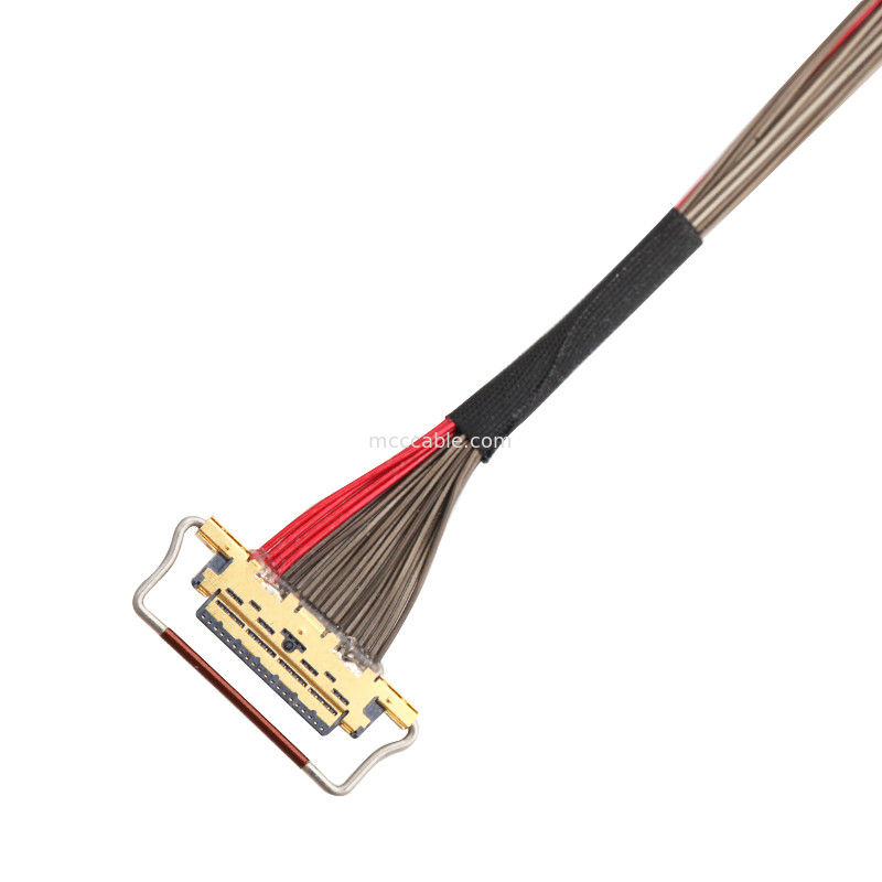 UL EDP LVDS Kabel Koaksial 0.4mm Pitch 20633-220T-01S 20 Pin Panjang kustom